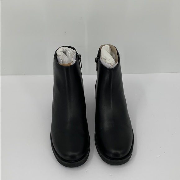 ABEO Traverse Ankle boots black leather chunky zipper comfort footbed new 7.5 - Picture 4 of 7